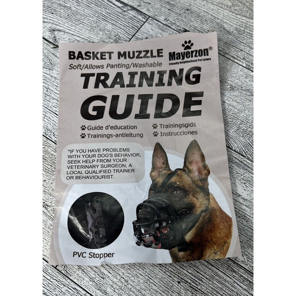 Dog Muzzle With Slow Feeder Pad Basket Muzzle For Large Dogs In Training